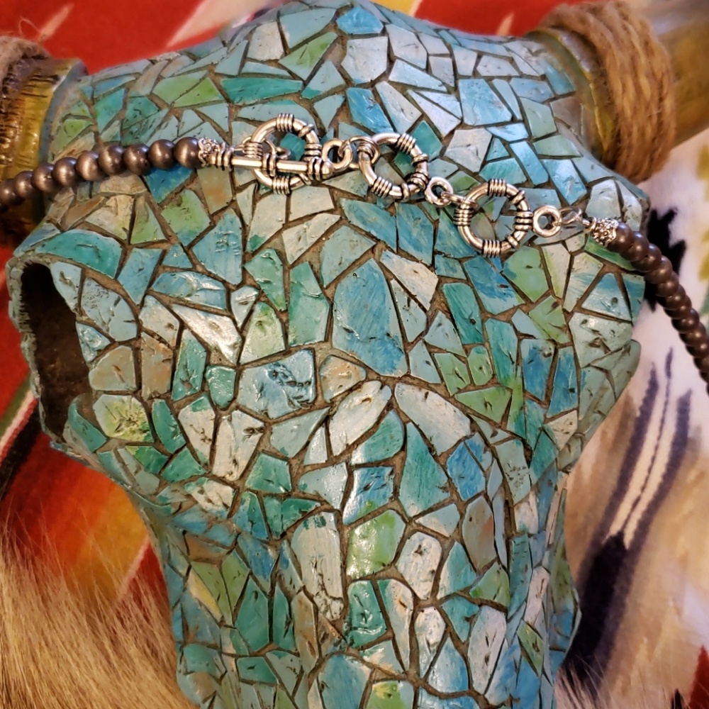 LAST ONE! Statement Turquoise Natural Necklace - Picture 4 of 4